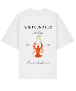 Ekologiški oversized marškinėliai "Her lobster"