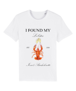 Universalūs ekologiški marškinėliai "I found my lobster"
