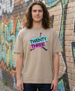 Madingiausi oversized marškinėliai su spauda Twentythree