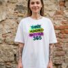 Madingiausi oversized marškinėliai su spauda 365