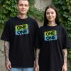 Madingiausi oversized marškinėliai su spauda One one