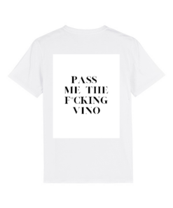 Universalūs ekologiški marškinėliai "Pass me vino"