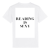 Universalūs ekologiški marškinėliai "Reading is sexy"