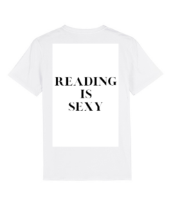 Universalūs ekologiški marškinėliai "Reading is sexy"