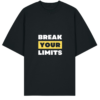 Ekologiški oversized marškinėliai "Break your limits"