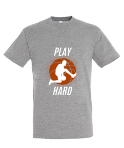 Universalūs marškinėliai "Play hard basketball"