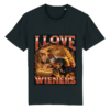 Universalūs ekologiški marškinėliai "I love wieners"