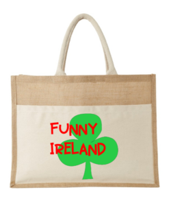 Medžiaginis pirkinių krepšys "Funny Ireland"