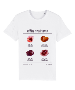 Universalūs ekologiški marškinėliai "Gėlių archyvas 01"